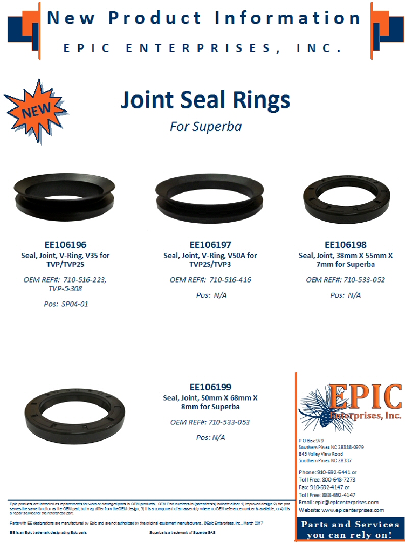Joint Seal Rings for Superba